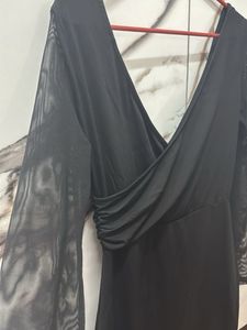 Elegant Black Long Sleeve Dress