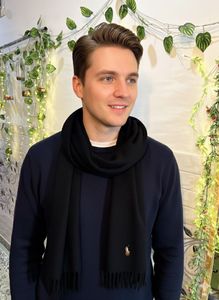 Ralph Lauren Black Scarf Authentic Unisex