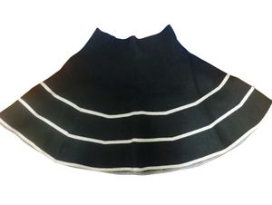 Striped Black Mini Skirt