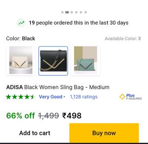 Black Women Sling Bag