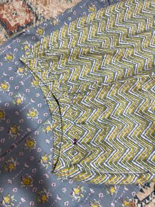 Light Blue Kurta Pajama Set Printed