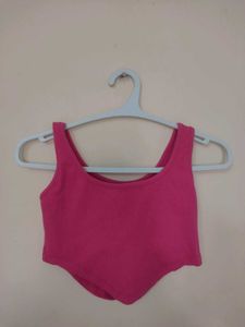 Dark Pink Crop Tank Top