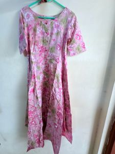 Floral Print Pink Dress