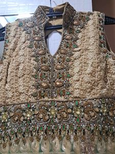 Elegant Green &amp; Gold Anarkali