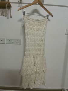 Crochet Ruffled Mermaid Tiered MIDI  Skirt
