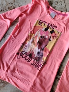 Neon pink,Full sleeves top