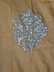 very pretty print zari work kurti