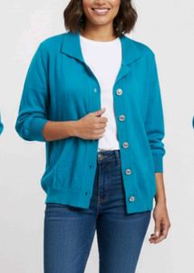 sale🎊🎆❣️🎉Stylish Teal Cardigan Sweater