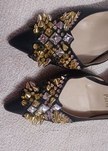 Christian Louboutin Black Spiked Heel