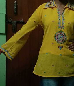 chatpati flare sleeves kurti