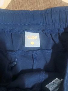 Navy Blue Striped Casual Joggers
