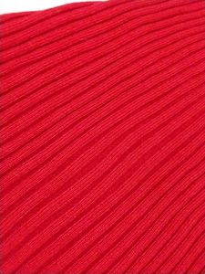 Hot Red Ribbed Bodycon Dress ( Fits - Xs , S , M )