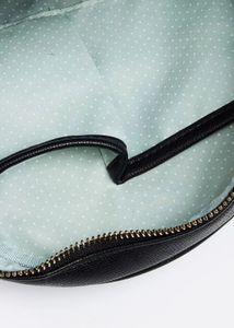 Black Faux Leather Backpack