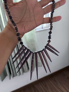 Trendy Wooden Beaded Necklace
