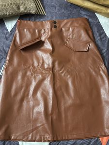 Long Leather Skirt