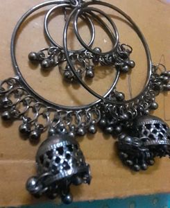 Oxidised Black Jhumka
