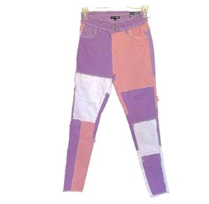 Nova Jeans Stuck in a Dream Patchwork Skinny High