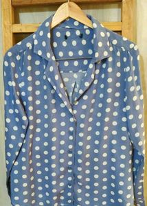 Crey Printed Shirt Size-36-M
