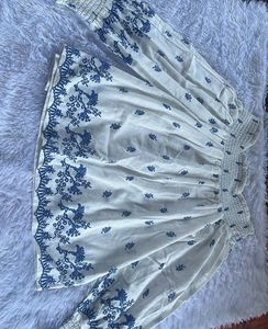 Embroidered Off-Shoulder Kurti Top