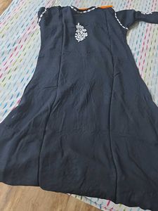 Elegant Black chikankari Kurta