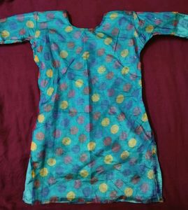 Kids Multicolored Polka Dotted Kurti