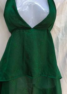 Green Halter Dress