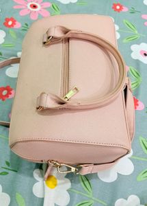 Forever Glam Peach Handbag With Sling