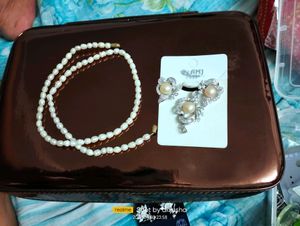 Pearl Necklace + Pearl Pendant+ Earrings
