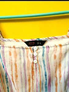 Striped Square Neck Dress