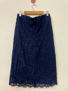 Dark Blue Lace Skirt