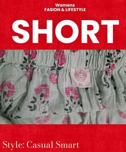 🌺Flower Pertten Design Short Cotton XL