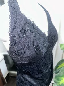 Beaded Lace Halter Top