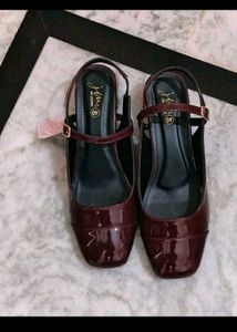 Burgundy Mary Jane Heels