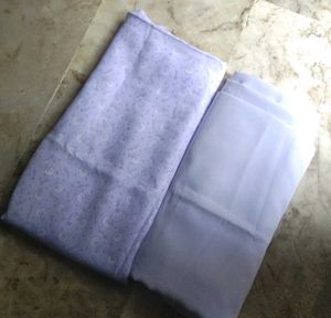 2 piece floral lavender suit (unstitched)
