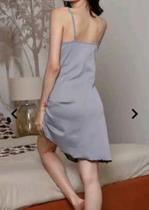 Gray Mini Slip Dress