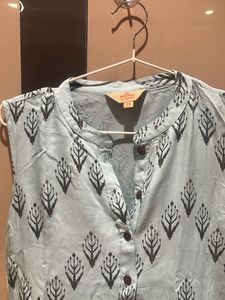 Anouk Sea Green Fusion A Line Kurta