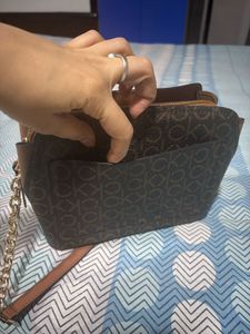 Calvin Klein Women Hailey Monogram Logo Crossbody
