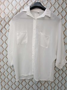 New With Tag Baggy White Korean Shirt