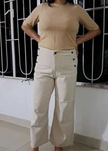 Nude denim pant