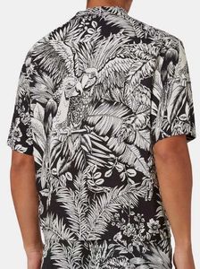 Palm Angels Jungle Parrot Bowling Loose Fit Shirt