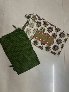 Green Kurtha Chudidhar Set