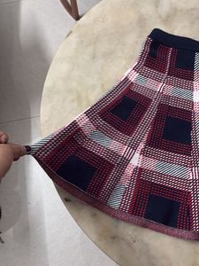 Plaid A-Line Skirt