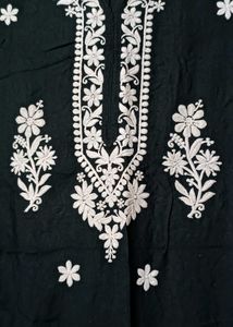 Black Embroidered Kurti
