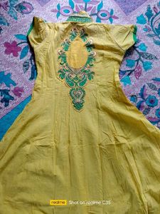 Yellow Embroidered Kurta