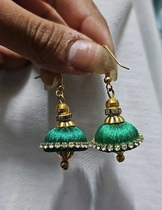 Handmade Green Earrings