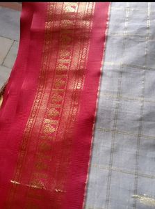 Elegant pattu saree without blouse