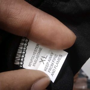 11 Black Zipper Thong