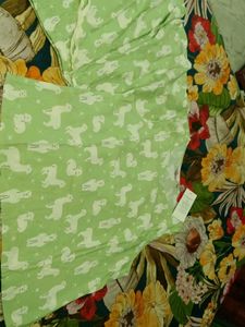 Sakura Green Alpaca Print Liva Viscose Rayon Stapl