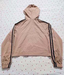 Stylish Light Pink Hooded Jacket