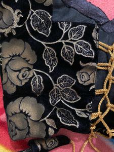 Weading Wear Floral Velvet Lahnga Set